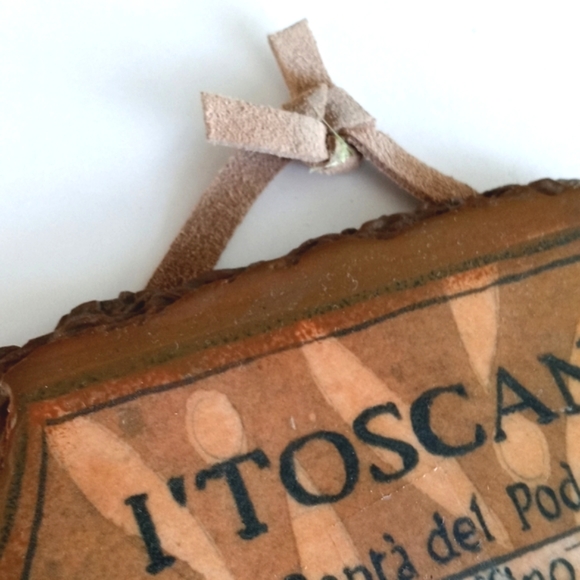 Italian Wall Hanging Plaques L' Toscano & Tenuta Set of 2 - Picture 7 of 16